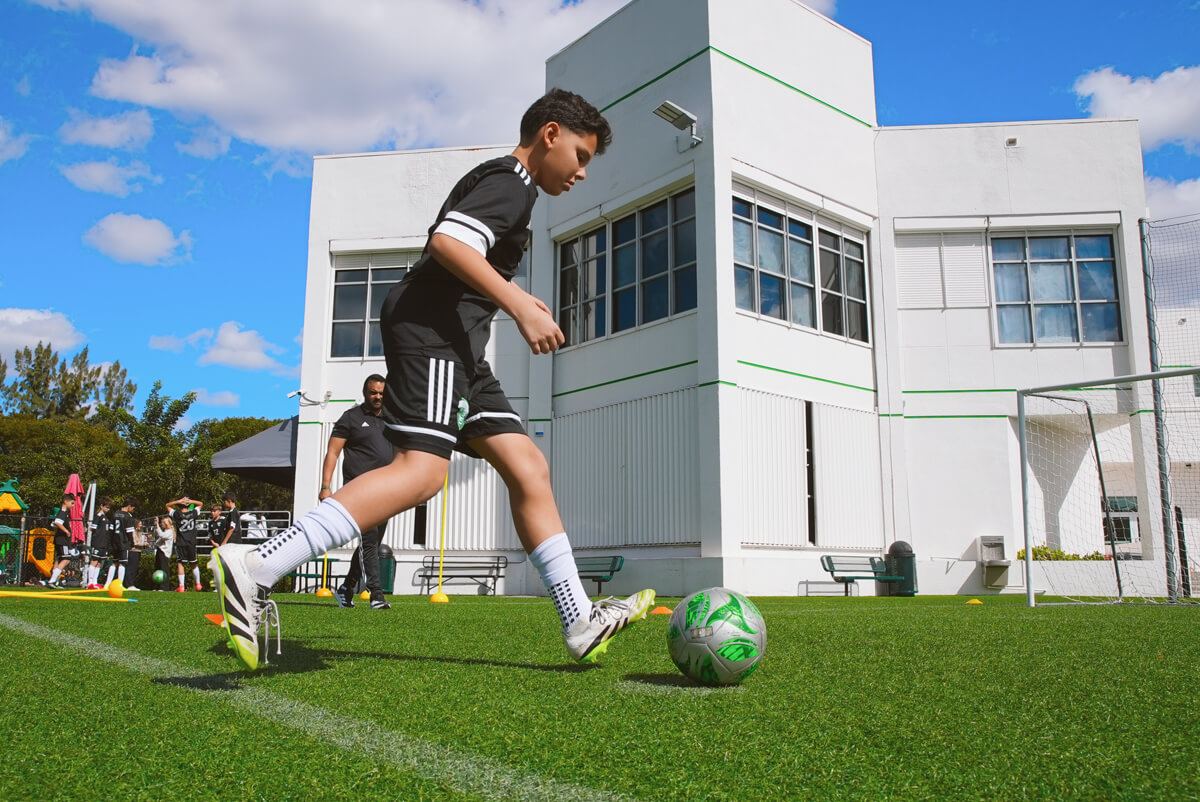 Turf soccer field